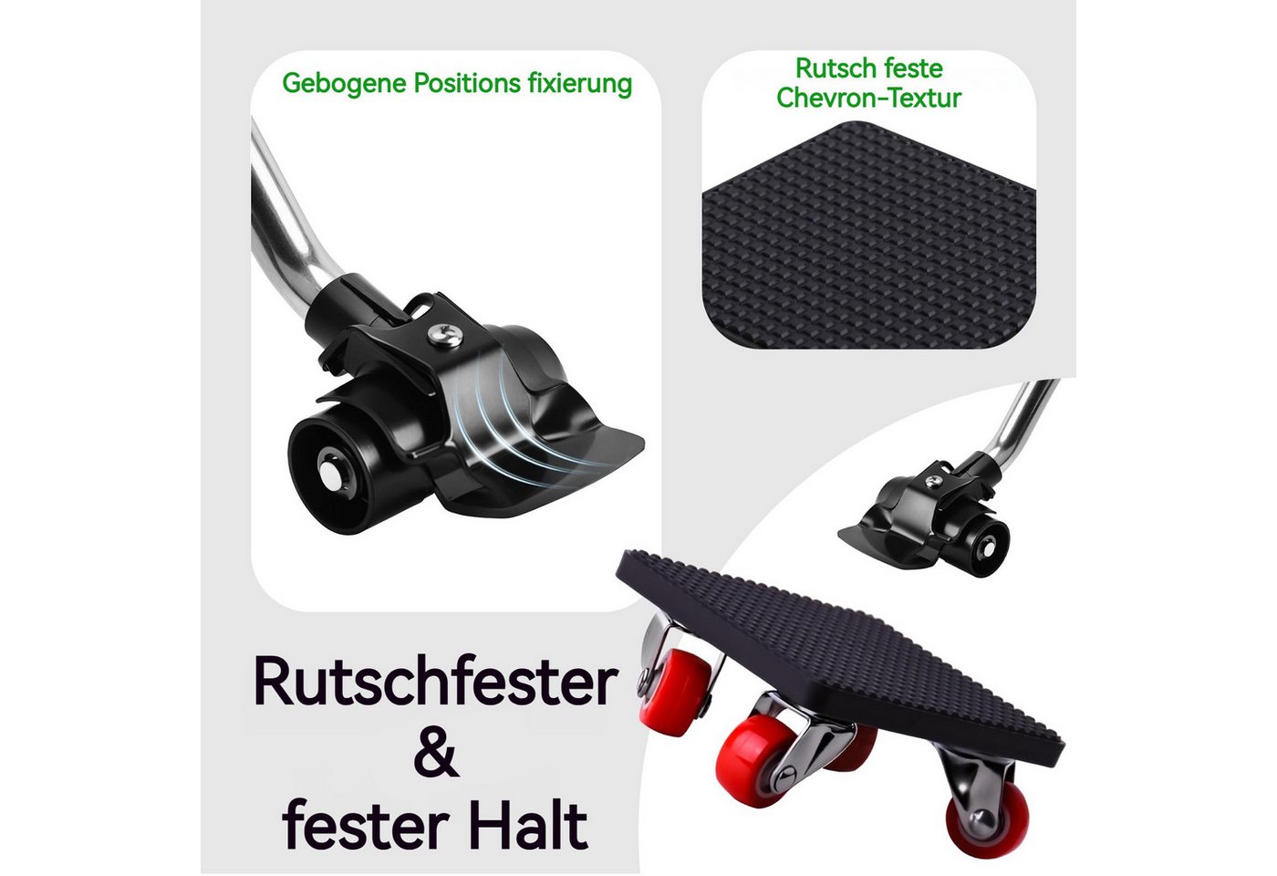 BlingBin Möbelrolle 4 Stück Möbel Transportrollen Set, Schwerer Möbeltransporter, (1er Set, 5-St., mit 4 Transportroller, 1 Hebegestell, 4 Höhenversteller), 360 – Bild 3 von 5