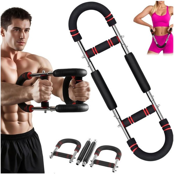 BlingBin Multitrainer Verstellbarer U-förmiger Multifunktions-Brusttrainer, (1 Stück, 1-St., 30‑50 kg Verstellbar), für Arm- und Brusttraining, tragbarer Expand