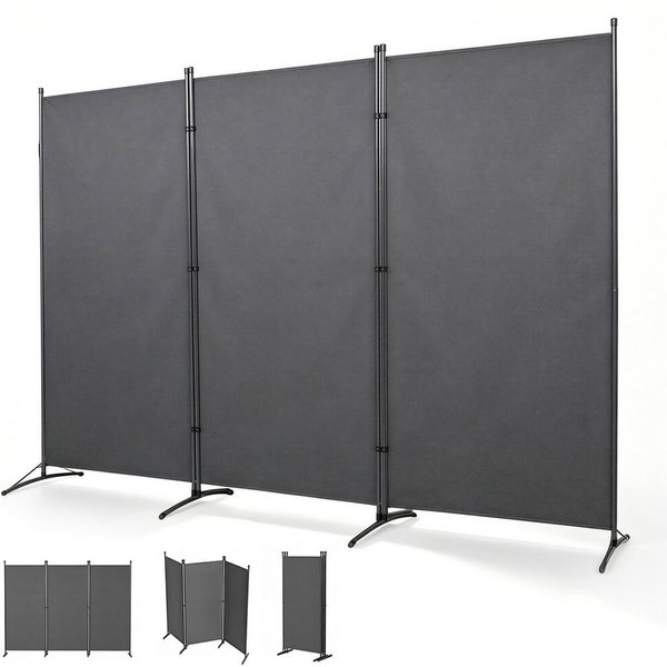 BlingBin Paravent 3-teiliger Paravent 260 x 180 cm, wetterfester Balkonsichtschutz (3er Set, 3 St., 260x180cm), als Raumteiler und Trennwand für Balkon, Terrass