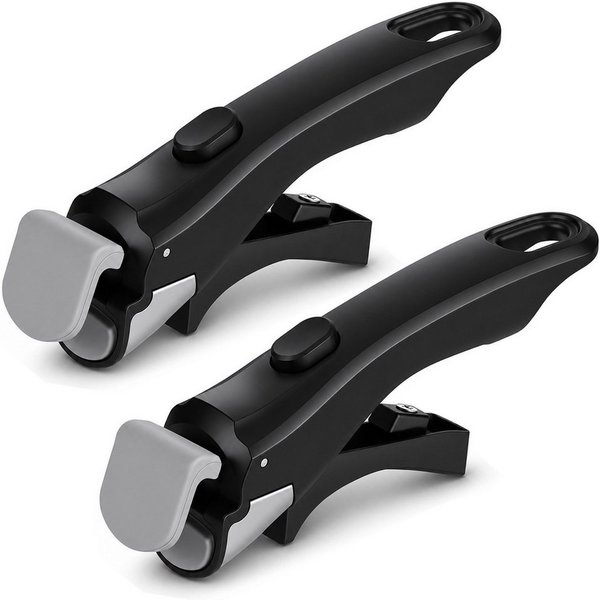 BlingBin Pfannengriff Abnehmbarer Topfgriff, Hitze- & Rutschfester Griff für Töpfe & Pfannen (2er Set, 2-St., Produktabmessungen: 19,5 x 7 x 4 cm), Anti-Rutsch 