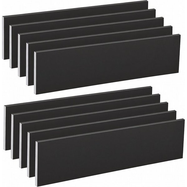 BlingBin Sockelleiste Selbstklebende, zuschneidbare Wandleiste mit PVC-Oberfläche, L: 45 cm, H: 12 cm, 10er Set, 10-St., 10 Stück, PVC Laminatleisten Fussleiste
