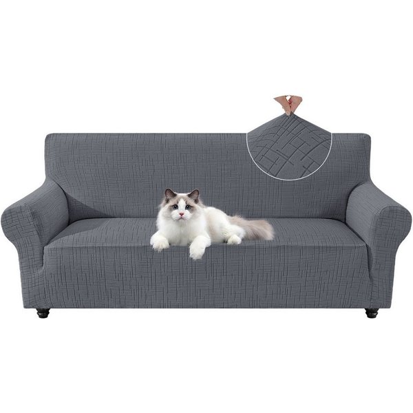 BlingBin Sofabezug Sofahusse 2/3 Sitzer Stretch, Rutschfester Sofaüberzug, Kratzfester Sofa Überzug mit Elastischem Bund,Waschbar