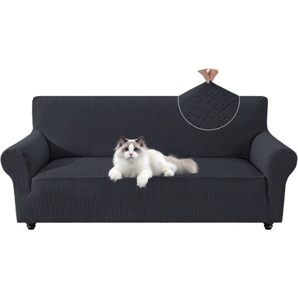 BlingBin Sofabezug Sofahusse 2/3 Sitzer Stretch, Rutschfester Sofaüberzug, Kratzfester Sofa Überzug mit Elastischem Bund,Waschbar