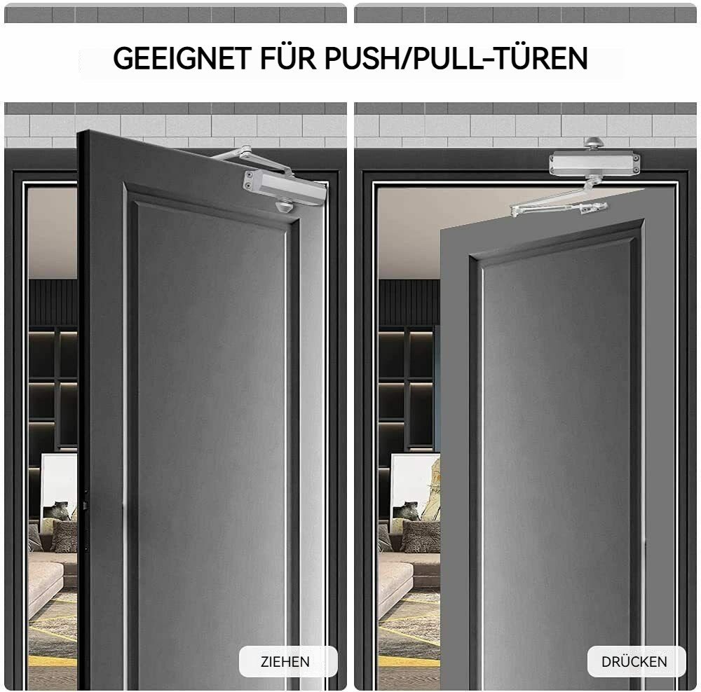 BlingBin Türschließer Automatischer Einstellbarer Hydraulischer Türschließer, 1pcs, mit Gestänge, (1er Set, 1-tlg), Torschließer 25-45 Kg – Bild 2 von 5