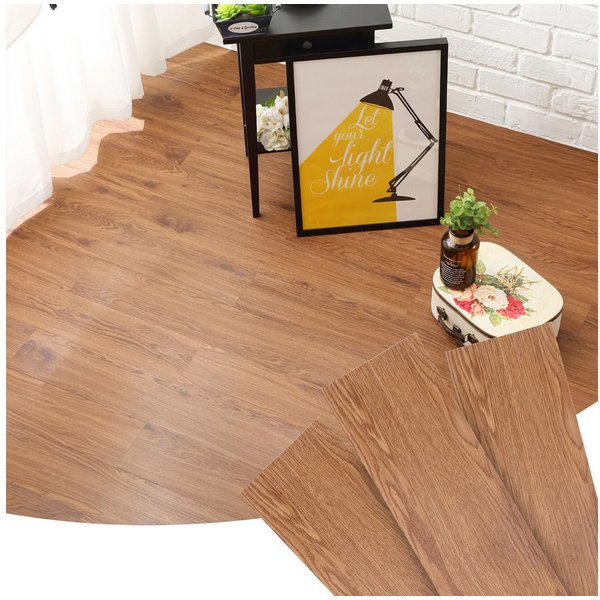 BlingBin Vinylboden 18/36pcs Vinyllaminat PVC Teppichboden Bodenbelag Vinyl-Designboden, fast auf jeder Oberfläche anwendbar, 36er Set, 91.44 x 15.24 cm, Selbst