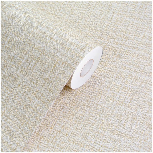 BlingBin Vinyltapete Selbstklebende Tapete 0.6 m × 5 m Hintergrundtapete mit Leinenstruktur, Leinenstruktur, uni, (Abziehen und Aufkleben Klebefolie, 1 St., 60 