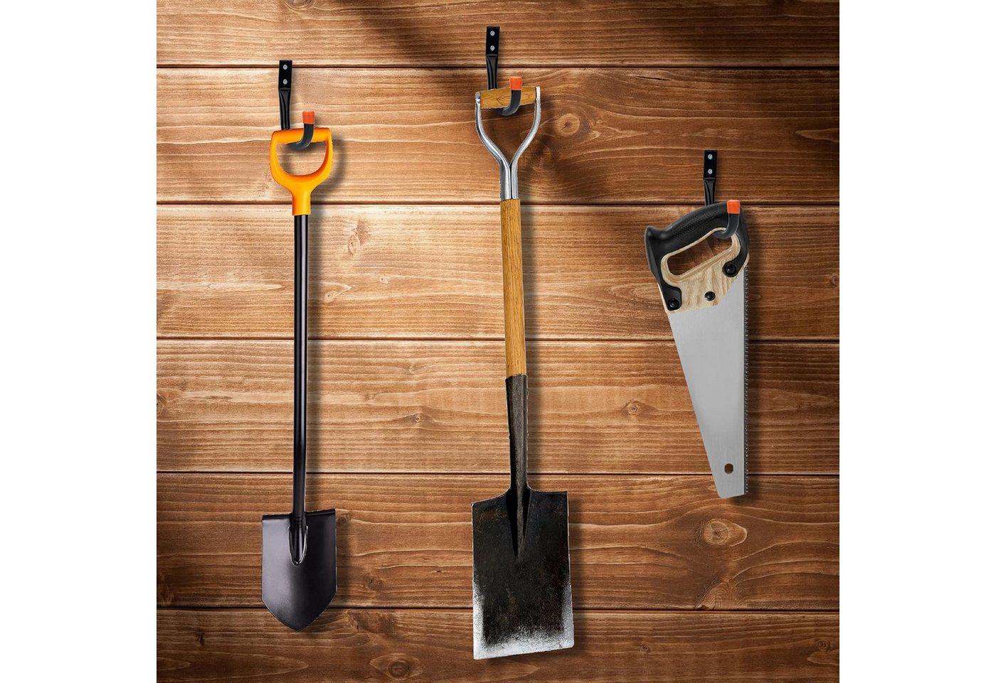 BlingBin Wandhaken 12 Stück robuste Garagenaufbewahrungshaken, Speicher Utility Haken, Für Garagen,Keller, (1 Stück, 12-St., 12*9cm), Garage Speicher Utility Ha – Bild 3 von 5