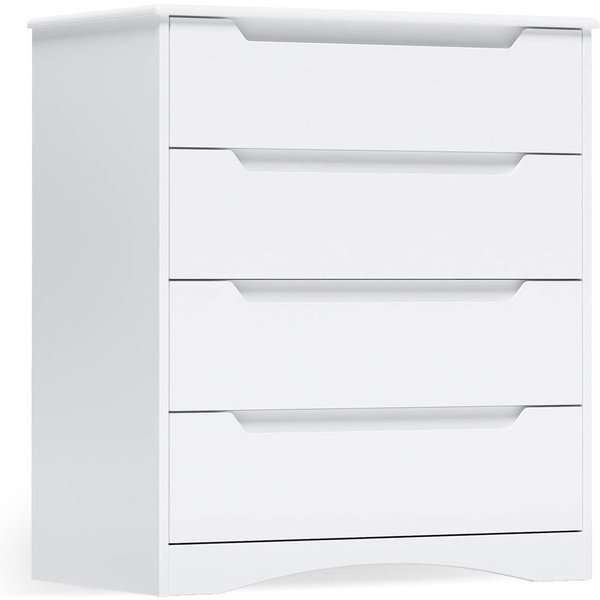 Blishom Kommode 4 Schubladen, Schlafzimmerkommode Holz, Stauraumkommode 71x41x82 cm