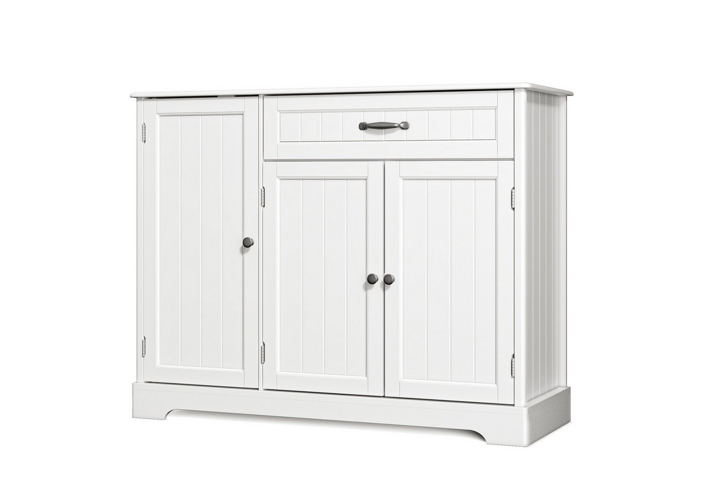 Blishom Sideboard Küchen-Sideboard mit 1 Schublade, 3 Türen und Türablagen, Zusätzliche Fächer für Gewürze, Vorräte und Küchenzubehör – Bild 3 von 5