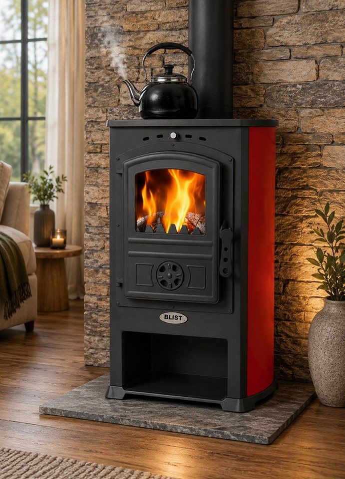 Blist Kaminofen Modena 4.0 rot, 7.4 kW – Bild 3 von 5