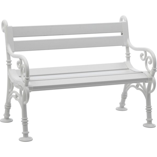 Blome Gartenbank LINDERHOF (1-St), 2-sitzer 115cm, Kunststoff weiss, wetterfest
