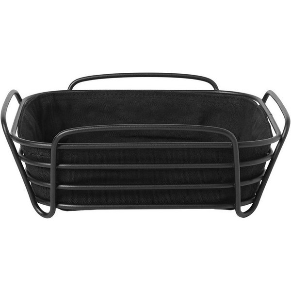 blomus Brotkorb -DELARA- Vielseitiger Brotkorb: Modernes Design, Pulverbeschichteter Stahl, 100% Baumwolle, Hygienisch, Langlebig, Zeitlos