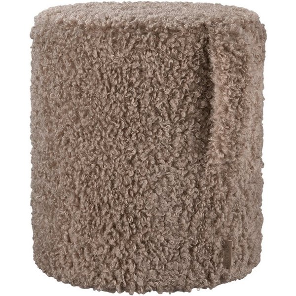 blomus Hocker -TEDDY- Sitzhocker, Kuschelhocker, Wohnzimmerhocker modern (1 Hocker), Flauschig weicher Bezug, Mit Trageschlaufe, zertifiziert