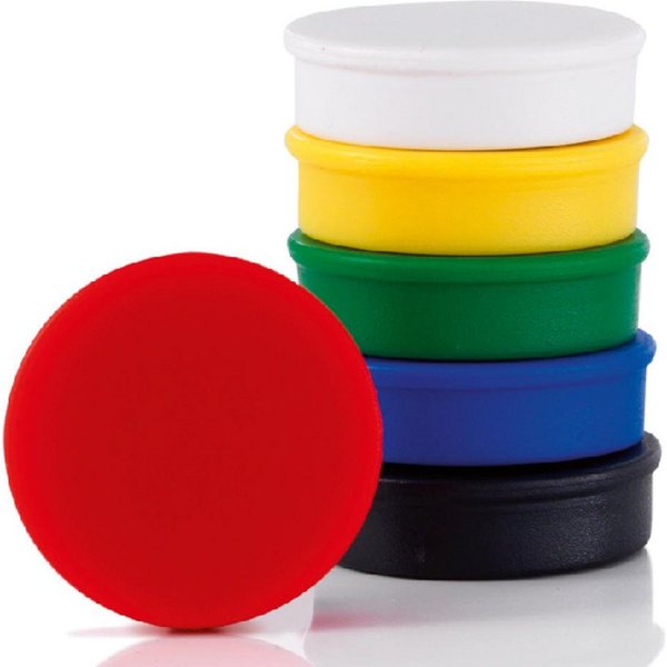 blomus Magnet MagneteSet Muro, Rund, Kunststoff, 6er Pack, Ø 2,5 cm, Bunt, 66740