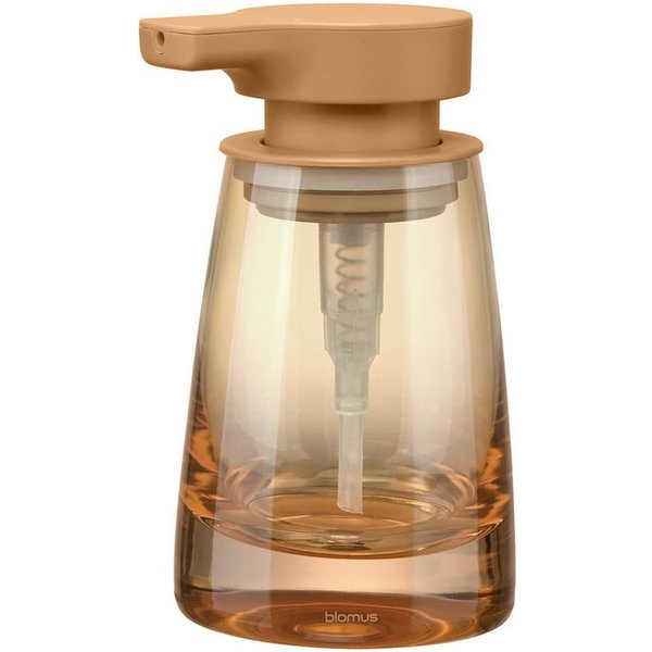 blomus Seifenspender -AVA- Seifendosierer, Flüssigseifenspender, Pumpspender für Badezimmer, Eleganter Seifenspender, Mundgeblasenes Glas, 250ml Fassungsvermöge