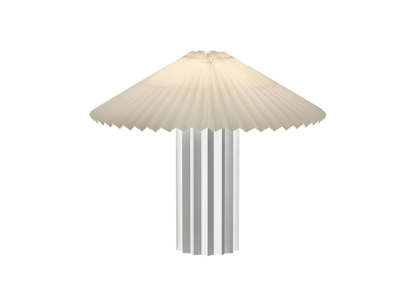 blomus Tischleuchte -TAITE- Tischlampe, Stimmungslicht, LED-Designlampe modern, LED wechselbar, Dimmbar, Plissee-Look, modern & stabil, Dimmbar, Aluminium – Bild 2 von 5