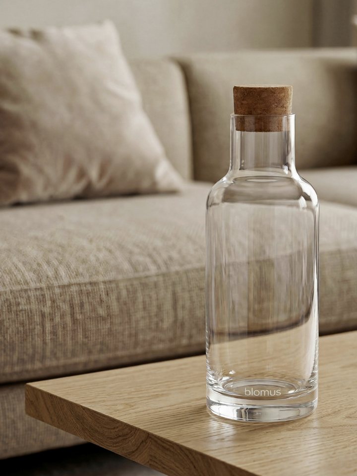 blomus Wasserkaraffe -HYDRA- Karaffe aus Glas, mit Korkdeckel, Wasserkrug, (1x Karaffe inkl. Korkdeckel), mundgeblasenes Glas, verschiedene Größen, raffinierte  – Bild 3 von 3