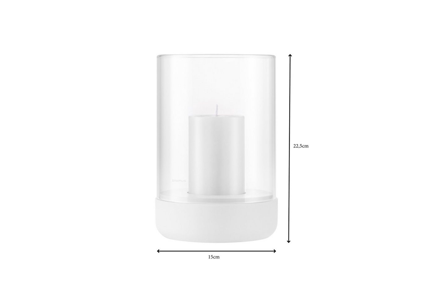 blomus Windlicht -CALMA- Glas Kerzenhalter, Stimmungslicht: modernes Deko-Design (1 St., SIZE L), Exklusive Betonoptik, Handgefertigt, Verschiedene Größen & Far – Bild 2 von 4