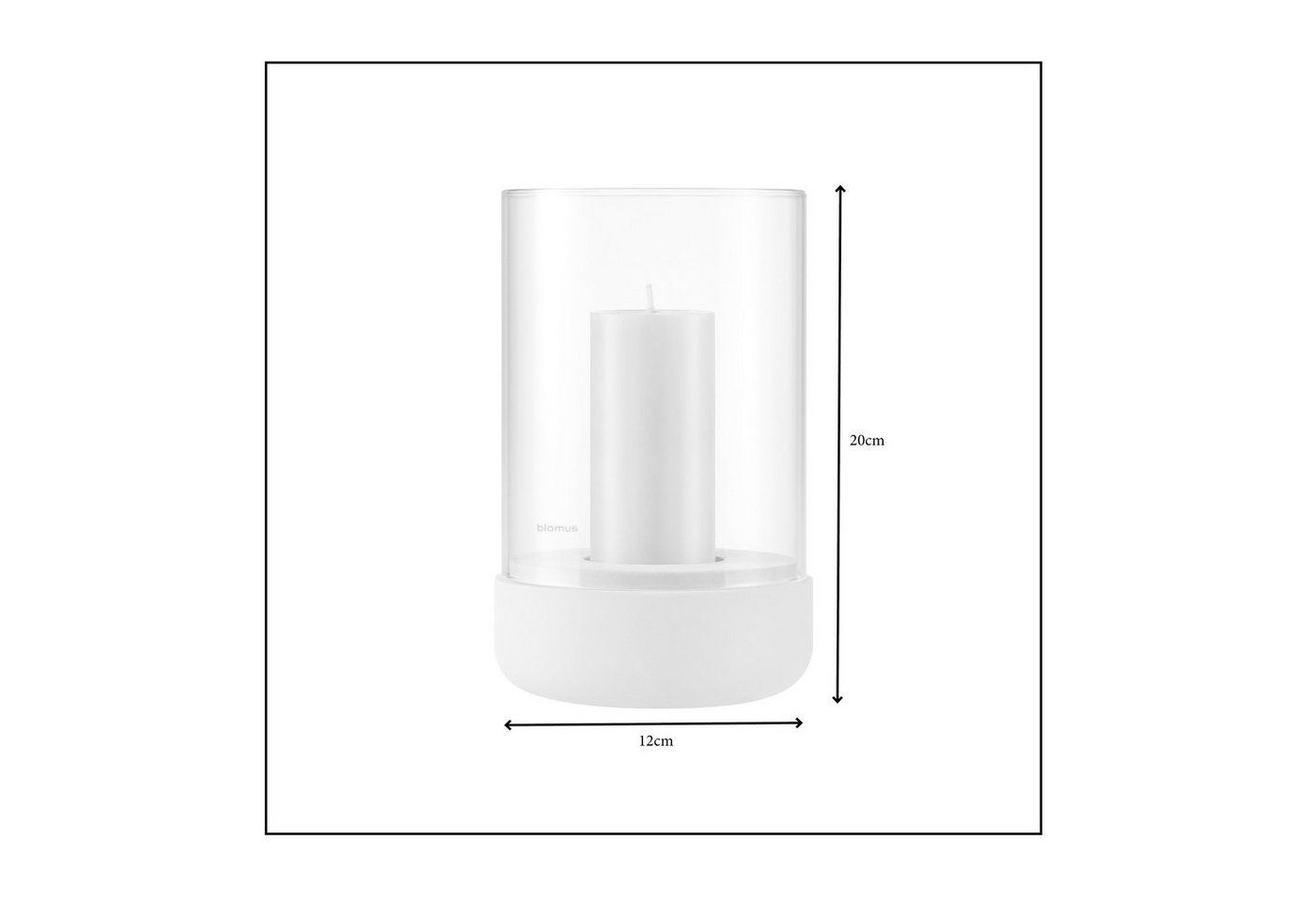 blomus Windlicht -CALMA- Glas Kerzenhalter, Stimmungslicht: modernes Deko-Design (1 St., SIZE M), Exklusive Betonoptik, Handgefertigt, Verschiedene Größen & Far – Bild 2 von 3