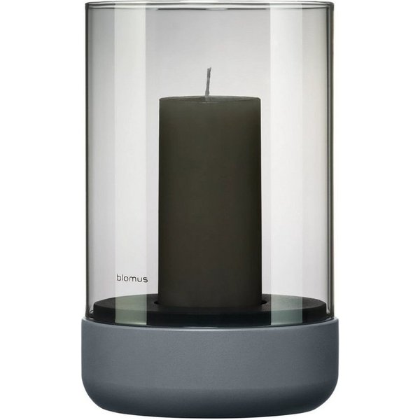 blomus Windlicht -CALMA- Glas Kerzenhalter, Stimmungslicht: modernes Deko-Design (1 St., SIZE M), Exklusive Betonoptik, Handgefertigt, Verschiedene Größen & Far