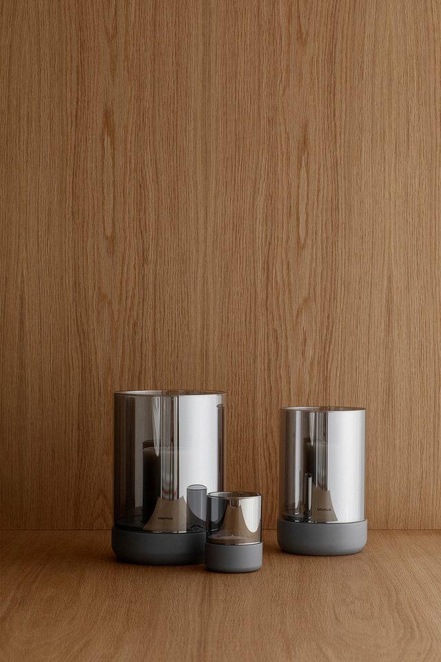blomus Windlicht -CALMA- Glas Kerzenhalter, Stimmungslicht: modernes Deko-Design (1 St., SIZE M), Exklusive Betonoptik, Handgefertigt, Verschiedene Größen & Far – Bild 5 von 5