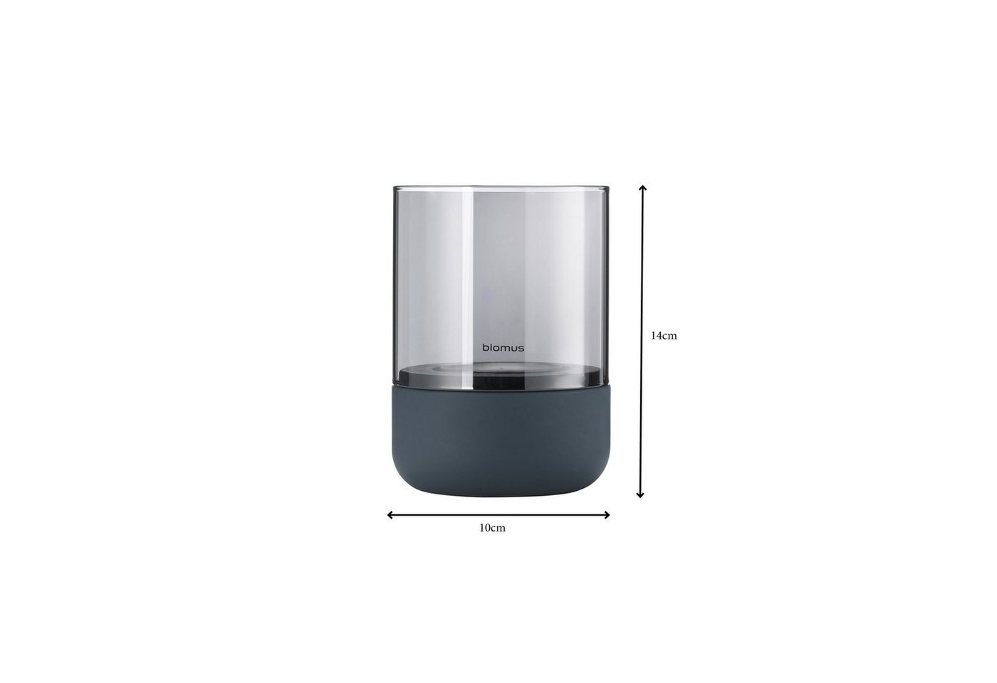 blomus Windlicht -CALMA- Glas Kerzenhalter, Stimmungslicht: modernes Deko-Design (1 St., SIZE S), Exklusive Betonoptik, Handgefertigt, Verschiedene Größen & Far – Bild 3 von 4