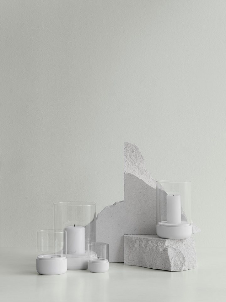 blomus Windlicht -CALMA- Glas Kerzenhalter, Stimmungslicht: modernes Deko-Design (1 St., SIZE S), Exklusive Betonoptik, Handgefertigt, Verschiedene Größen & Far – Bild 2 von 2