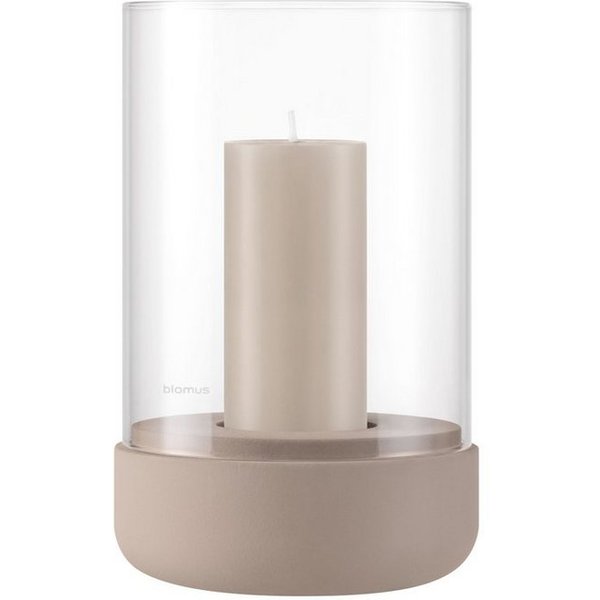 blomus Windlicht -CALMA- Glas Kerzenhalter, Stimmungslicht: modernes Deko-Design (1 St., SIZE M), Exklusive Betonoptik, Handgefertigt, Verschiedene Größen & Far