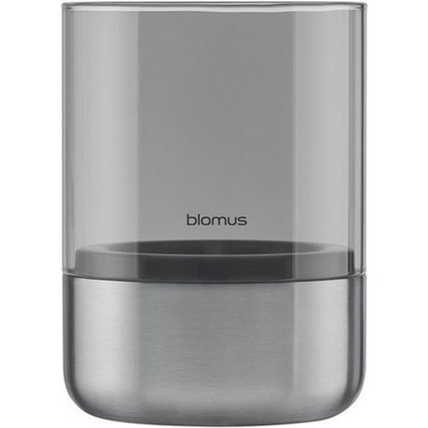 blomus Windlicht -CALMA- Kerzenhalter, Stimmungslicht: Design Edelstahloptik matt (1 St., 2er Set bei XS-Version), Glas/Edelstahl Kombination