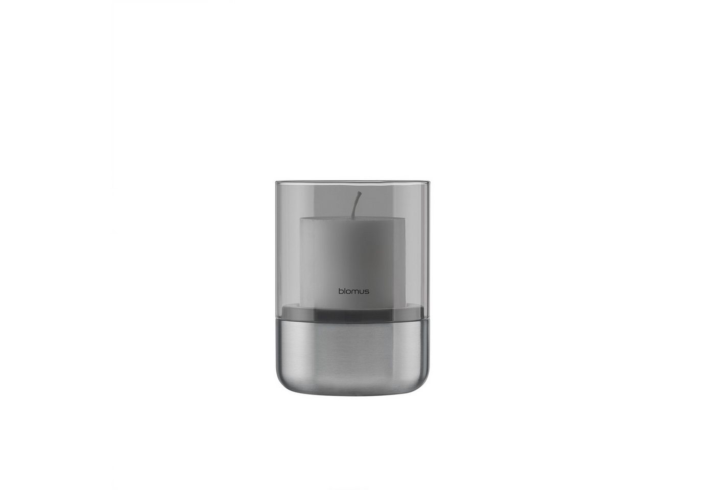 blomus Windlicht -CALMA- Kerzenhalter, Stimmungslicht: Design Edelstahloptik matt (1 St., 2er Set bei XS-Version), Glas/Edelstahl Kombination – Bild 2 von 4