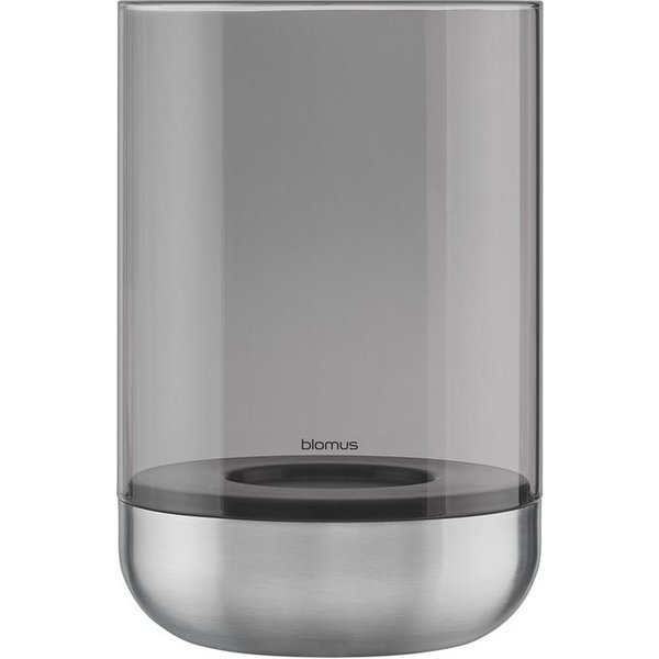 blomus Windlicht -CALMA- Kerzenhalter, Stimmungslicht: Design Edelstahloptik matt (1 St., 2er Set bei XS-Version), Glas/Edelstahl Kombination