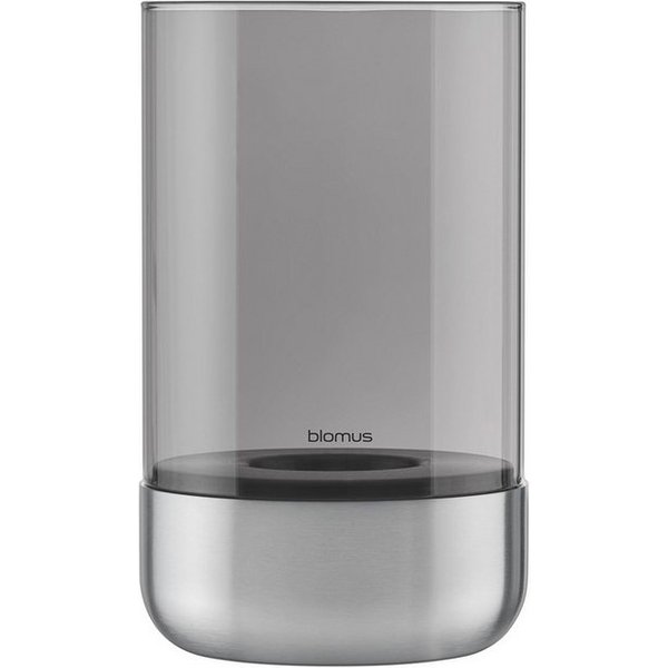 blomus Windlicht -CALMA- Kerzenhalter, Stimmungslicht: Design Edelstahloptik matt (1 St., 2er Set bei XS-Version), Glas/Edelstahl Kombination