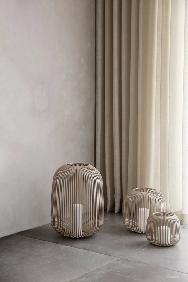 blomus Windlicht -LITO- Laterne, Windlicht, Kerzenhalter: Modernes Design (SIZE M, 1 St), pulverbeschichtete Stahlstreben – Bild 2 von 5
