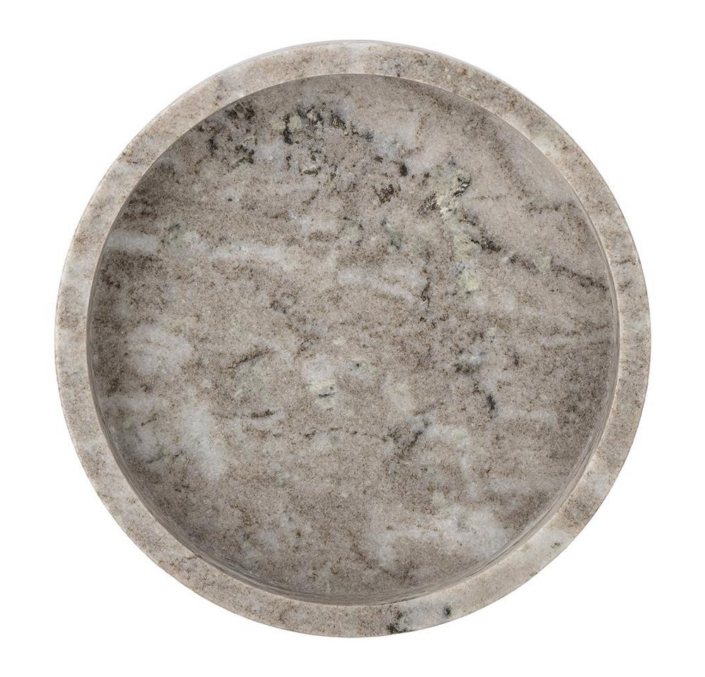 Bloomingville Dekotablett Ivette Tablett, rund, Marmor, 20 cm, dekorative elegante Schale, Serviertablett, Marmorschale, Snacktablett, Naturstein, Schmuckablage – Bild 5 von 5