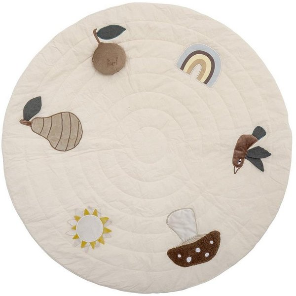 Bloomingville Spielmatte Agnes, 100 cm Durchmesser, Weiß, aus Baumwolle