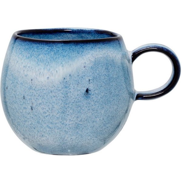 Bloomingville Tasse Sandrine, blau 275ml Keramik Kaffeetasse Teetasse dänisches Design