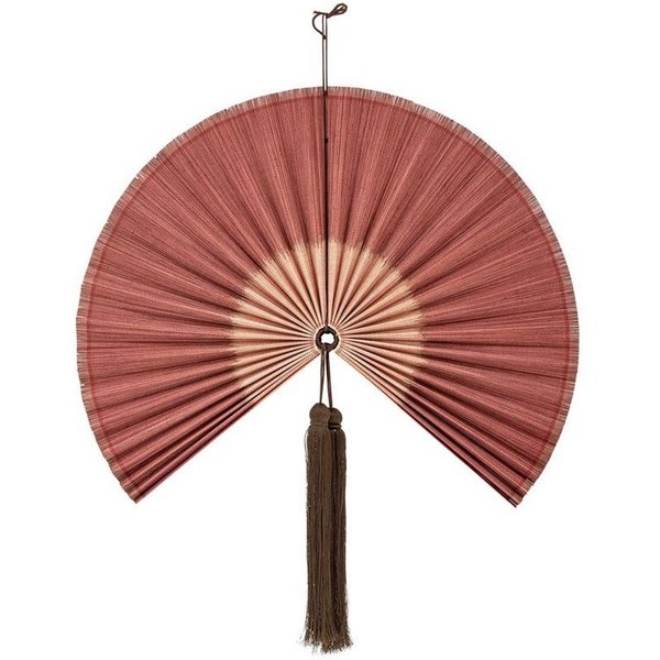 Bloomingville Wanddekoobjekt Jaime, dekorative Fächer-Wanddeko fürs Wohnzimmer, aus Bambus, in Rose, 75 cm