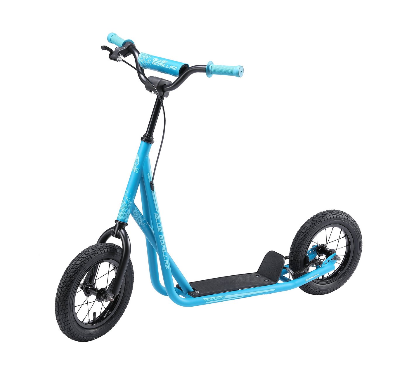 BLUE GORILLAZ Cityroller 12 Zoll, ab 8 Jahre, Kinder City Roller ab 109 cm, Jungen, Mädchen, Höhenverstellbar – Bild 3 von 5