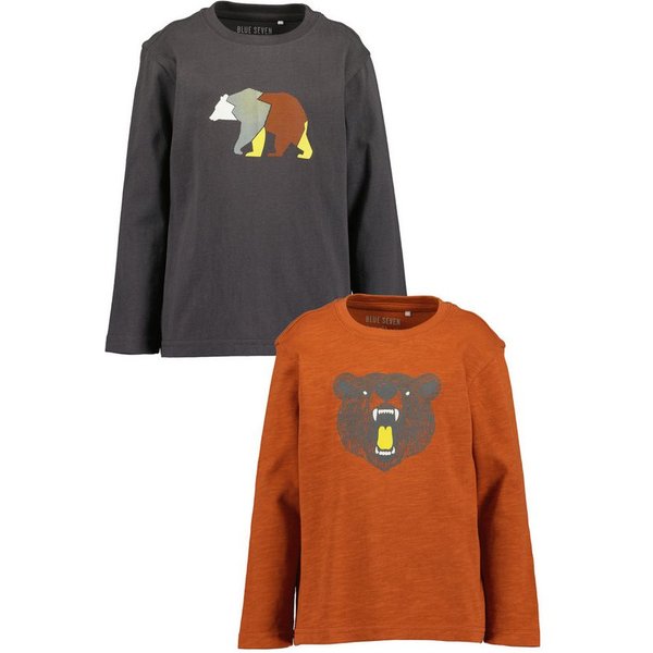 Blue Seven Langarmshirt (Packung, 2-tlg) Baumwolle