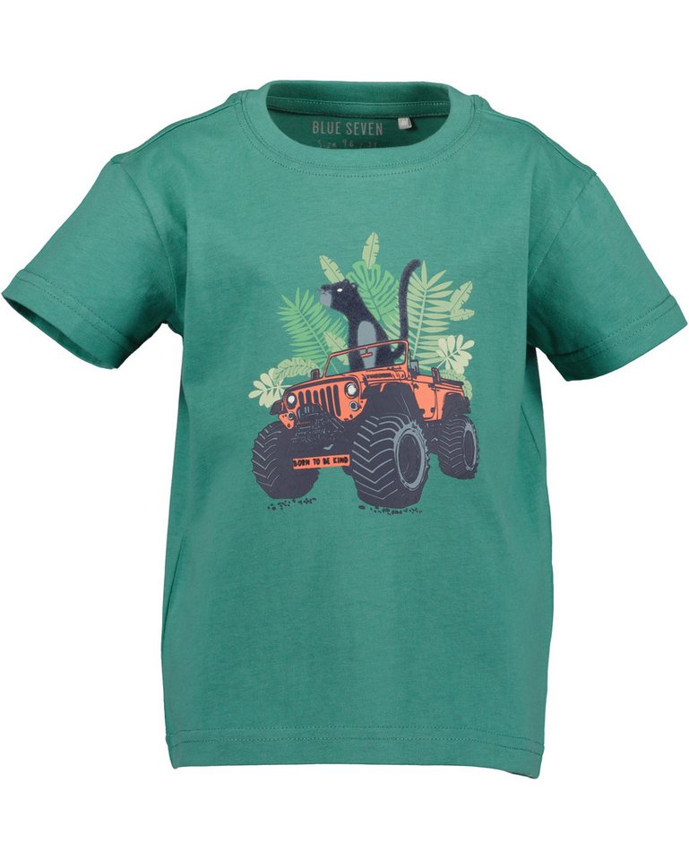 Blue Seven T-Shirt (Packung, 2-tlg) unifarben und bedruckt, mit Druckapplikationen, aus reiner Baumwolle – Bild 2 von 5