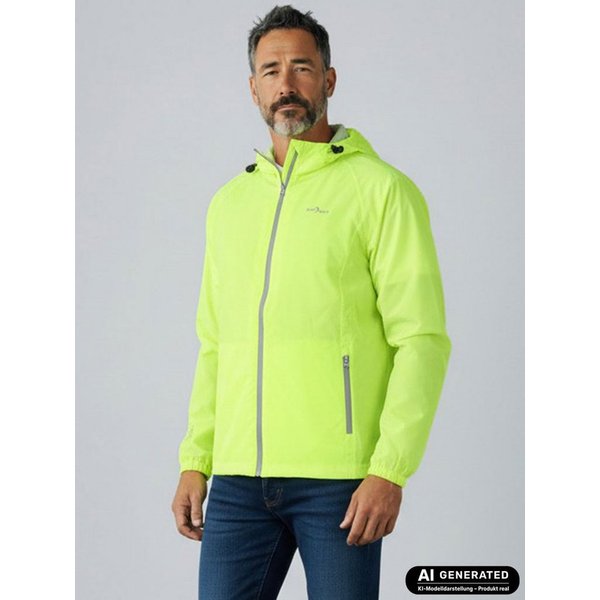Blue Wave Funktionsjacke Fabian Herren Regenjacke - Wander- & Fahrradjacke inklusive Packsack Wasserdicht, Winddicht, Atmungsaktiv, Verschweißte Nähte, Mesh-Fut