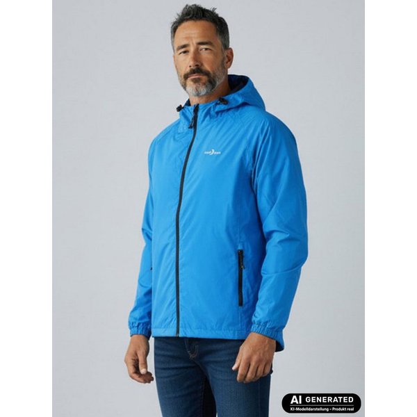 Blue Wave Funktionsjacke Fabian Herren Regenjacke - Wander- & Fahrradjacke inklusive Packsack Wasserdicht, Winddicht, Atmungsaktiv, Verschweißte Nähte, Mesh-Fut