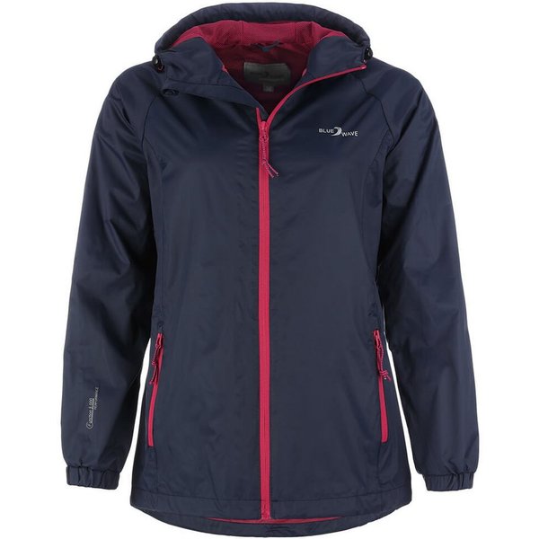 Blue Wave Funktionsjacke Fabienne Damen Regenjacke - Wander- & Fahrradjacke inklusive Packsack Wasserdicht, Winddicht, Atmungsaktiv, Verschweißte Nähte, Mesh-Fu