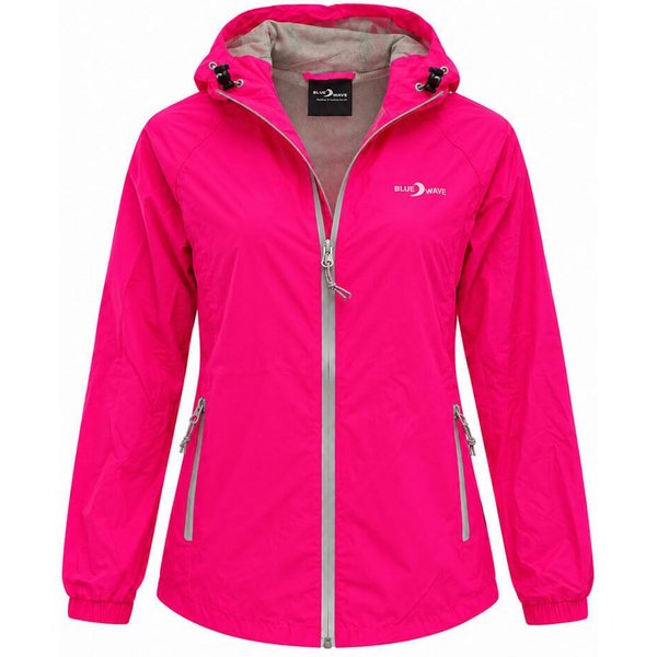 Blue Wave Funktionsjacke Fabienne Damen Regenjacke - Wander- & Fahrradjacke inklusive Packsack Wasserdicht, Winddicht, Atmungsaktiv, Verschweißte Nähte, Mesh-Fu
