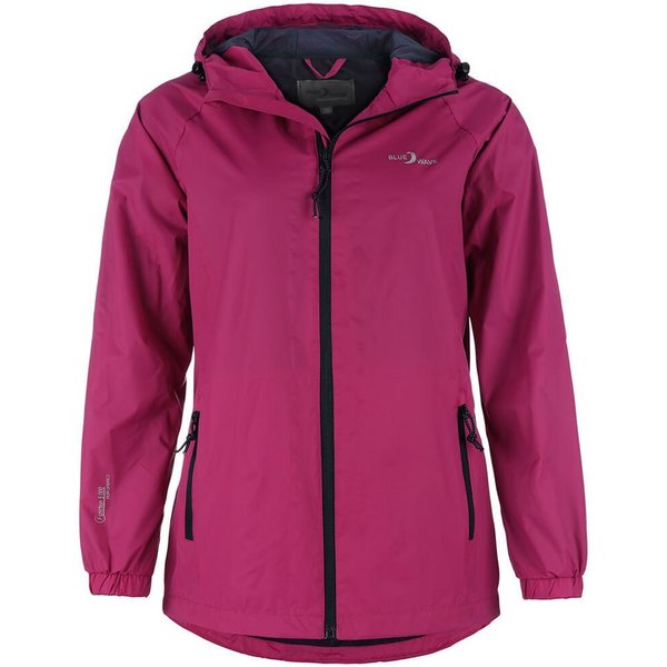 Blue Wave Funktionsjacke Fabienne Damen Regenjacke - Wander- & Fahrradjacke inklusive Packsack Wasserdicht, Winddicht, Atmungsaktiv, Verschweißte Nähte, Mesh-Fu