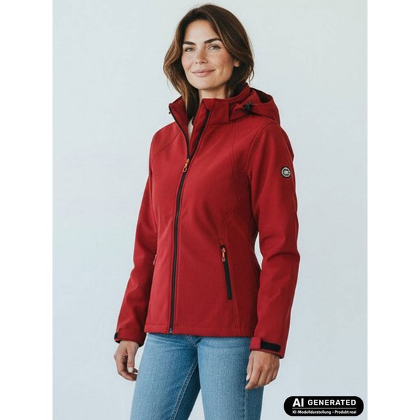 Blue Wave Softshelljacke Damen Jacke Maite Softshell mit Innenfleece - Damenjacke Winddicht Wassersäule 5000 mm, Atmungsaktiv, Kapuze abnehmbar, 3-Lagen-Laminat