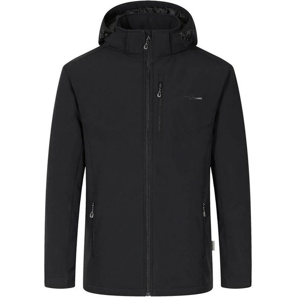 Blue Wave Softshelljacke Herren Softshelljacke Marlon - Outdoor-Jacke mit leichter Wattierung Wassersäule 5000 mm, Winddicht, Atmungsaktiv, Kapuze abnehmbar