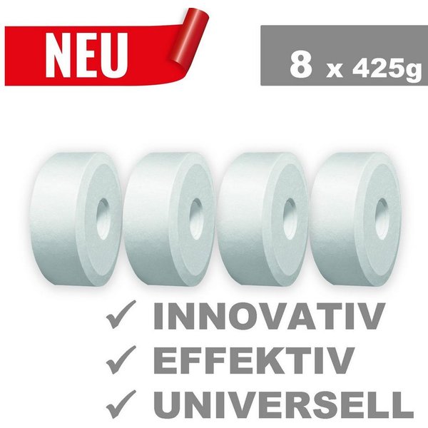 BlueCraft Luftentfeuchter-Nachfüllpack Nachfüller Schlafzimmer Wohnung gegen Schimmel, Entfeuchter Granulat Tabs mit Loch 8x 425g für Raumentfeuchter