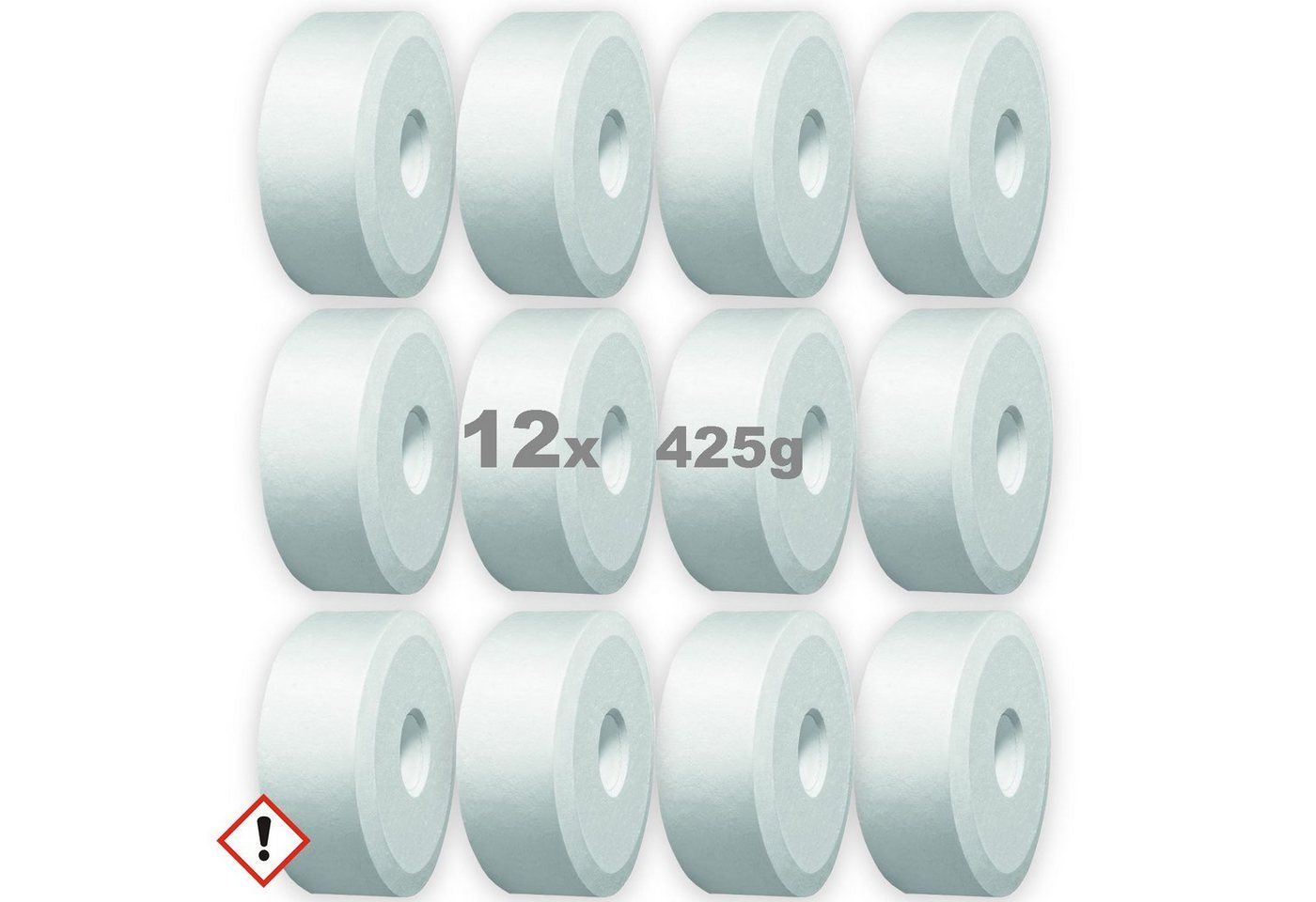 BlueCraft Luftentfeuchter-Nachfüllpack Nachfüller Schlafzimmer Wohnung gegen Schimmel, Entfeuchter Granulat Tabs mit Loch 12x 425g für Raumentfeuchter – Bild 2 von 5