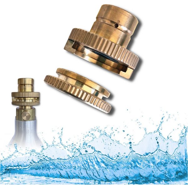 BlueCraft Wassersprudler Quick-Adapter 2.0 für CO2 Wassersprudler kein Umbau, Messing, 2-teilig, kompatibel mit allen gängigen Sprudlern DUO, Terra, Gaia, Cryst